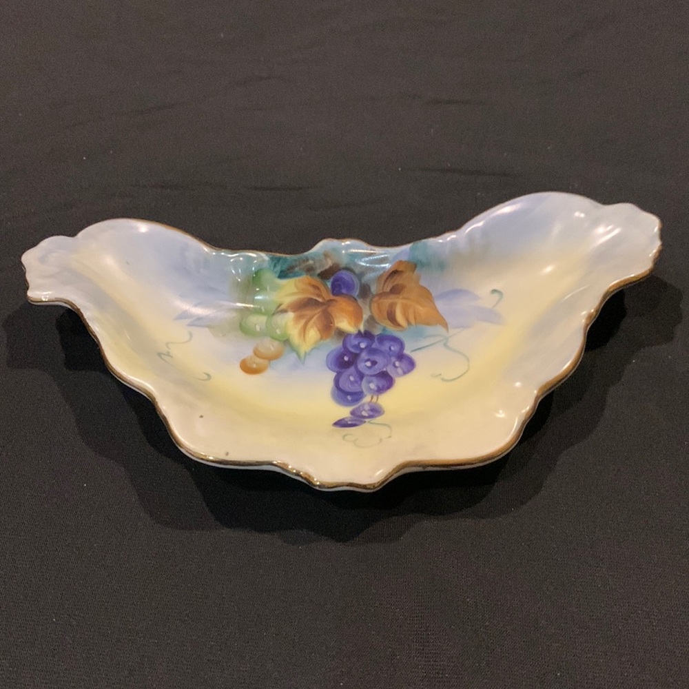 Vintage Relish Dish Lefton China Hand Painted SL2627 Festival